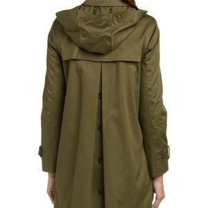 Brooks Brothers Hooded Button Vent Trench Jacket